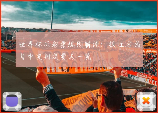 世界杯买彩票规则解读：投注方式与中奖判定要点一览
